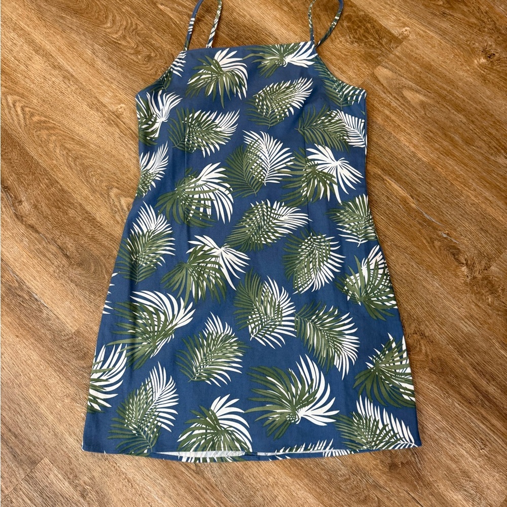 Urban Outfitters Tropical Leaf Mini Dress